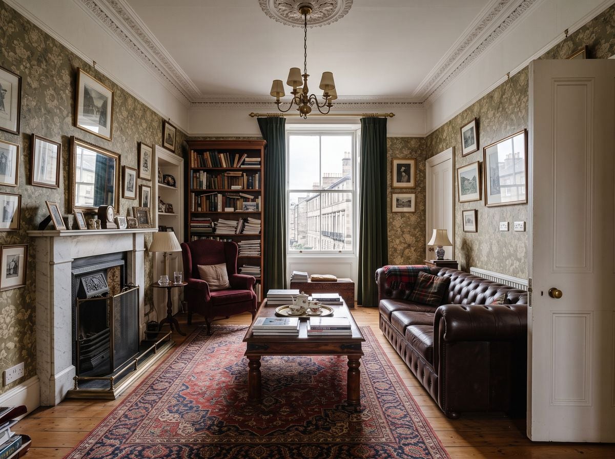 A plain living room photographed on a phone before redesign